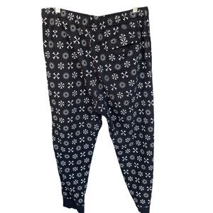 Nike Sweatpants Women Large Swoosh Snowflake Jogger Drawstring Activewear Winter